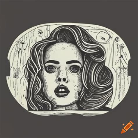 Ink retro art ghost poster with vintage style on Craiyon