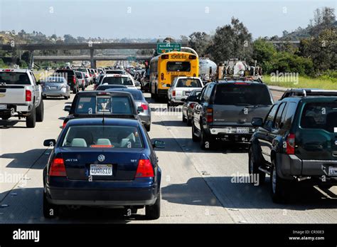 Traffic jam, just ahead of San Diego, California, USA, North America Stock Photo - Alamy