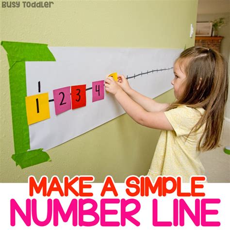 Post-It Number Line Math Activity for Preschoolers - Busy Toddler