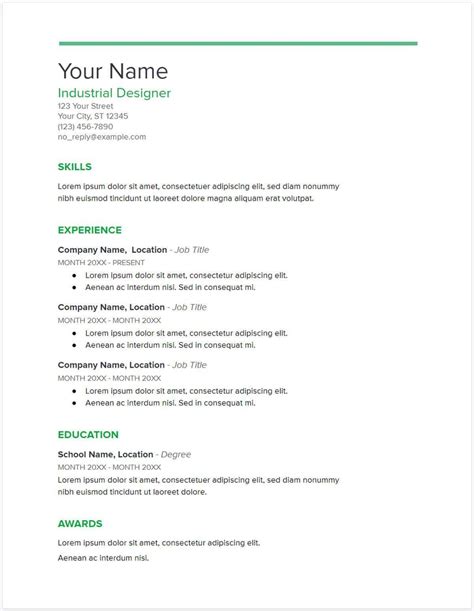 30 Google Docs Resume Templates [Downloadable PDFs] | Free resume template word, Job resume ...