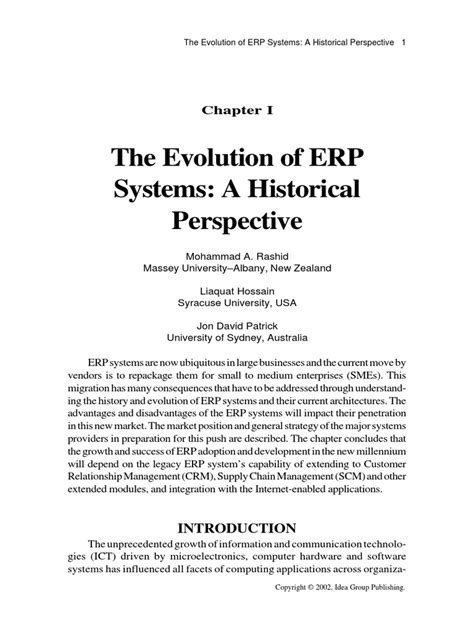 The Evolution of ERP Systems: A Historical Perspective | PDF