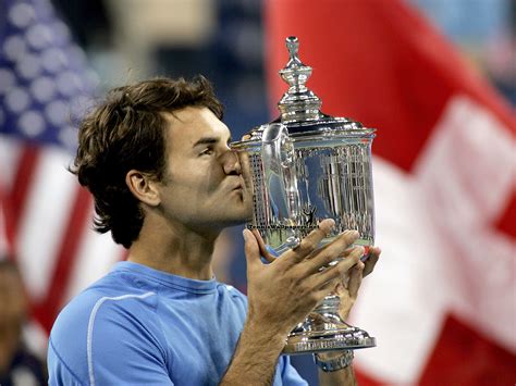 roger federer us open trophy photo