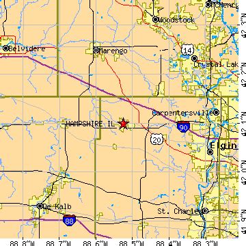 Hampshire, Illinois (IL) ~ population data, races, housing & economy