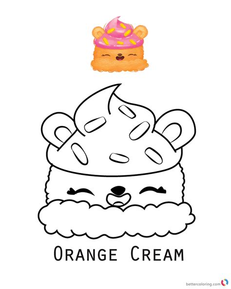 Num Noms Coloring Pages Series 1 Orange Cream - Free Printable Coloring Pages