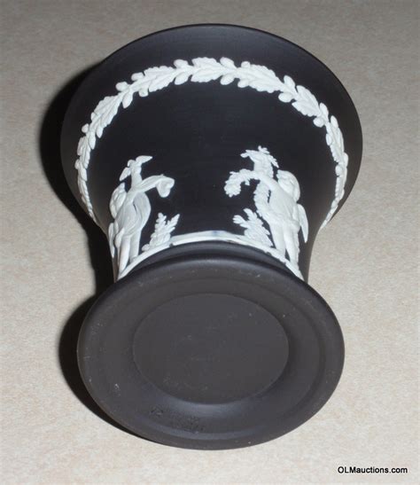 Wedgwood For Sale: 3-1/2" Black Wedgwood Jasperware Vase