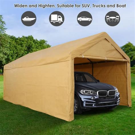10'X20' CARPORT CANOPY Carport Shelter Garage Heavy Duty Outdoor Party Shed Tent $258.99 - PicClick