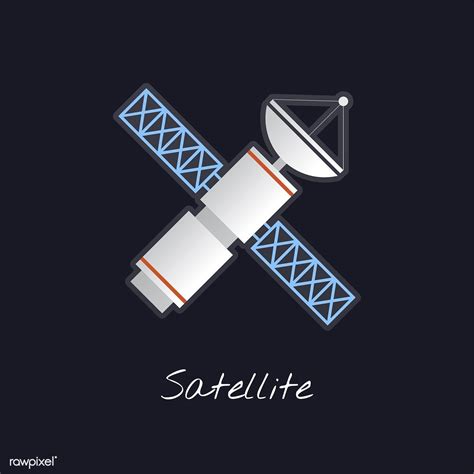 Satellite vector | free image by rawpixel.com | Satellite illustration, Satellites, Vector free