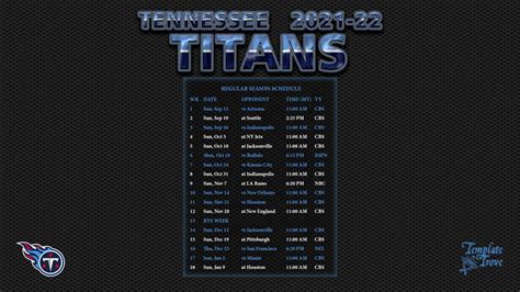 2025 Titans Schedule - Stephen Mathis