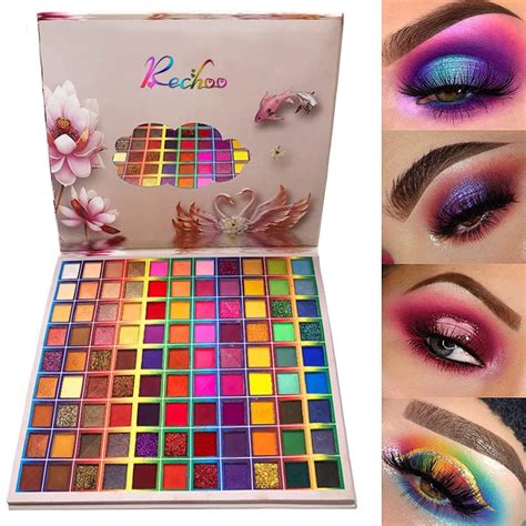 Amazon.com : Rechoo 99 Colors Eyeshadow Palette, Rainbow Colors Fusion Eyeshadow Palette ...