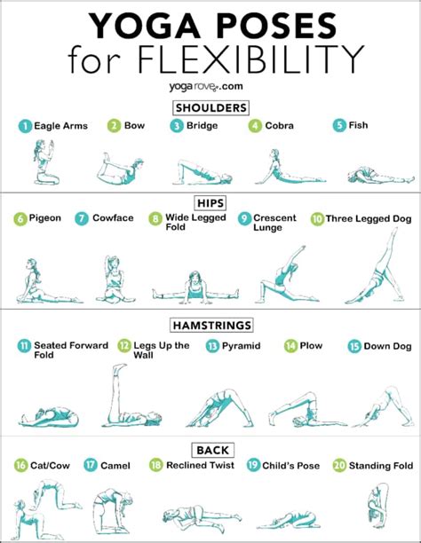 20 Beginner Yoga Poses for Flexibility (+ free printable) - Yoga Rove