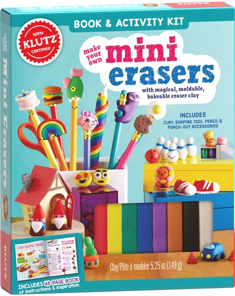 Buy KLUTZ Make Your Own Mini Erasers Toy includes (8)colors of eraser clay^pencil^clay shaping ...