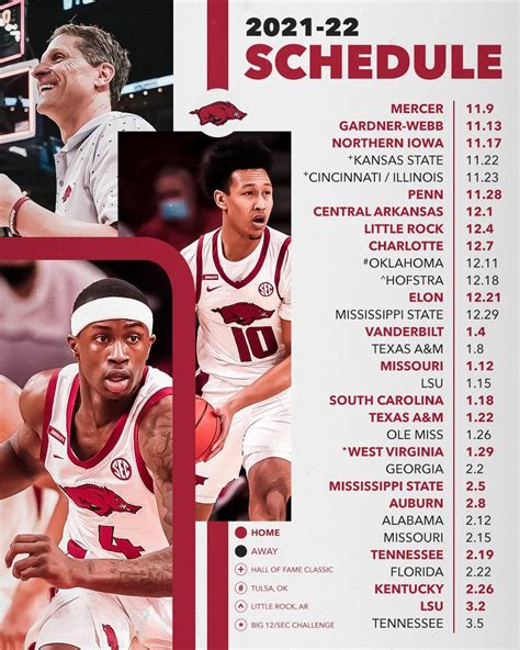 Printable Arkansas Razorback Basketball Schedule - Free Printable Templates