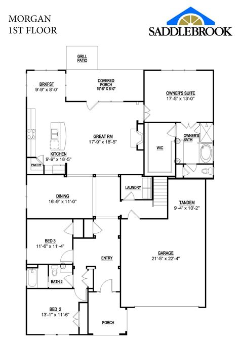 The Morgan | Designer Floor Plan | Saddlebrook Properties