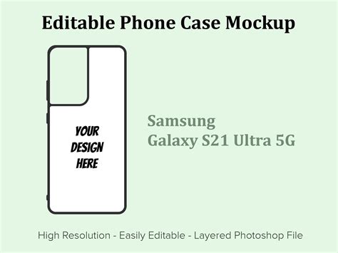 Samsung Galaxy S21 Ultra Case PSD Mock Up Sublimation Case | Etsy
