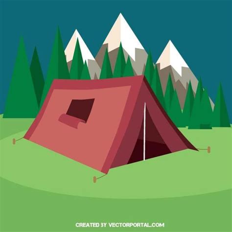 Camping tent vector art. | Tent camping, Vector free, Vector illustration