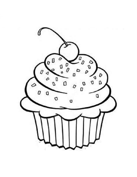 Cupcake Template To Color