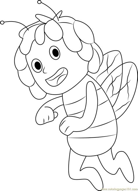 Maya the Bee Coloring Page for Kids - Free Maya the Bee Printable Coloring Pages Online for Kids ...