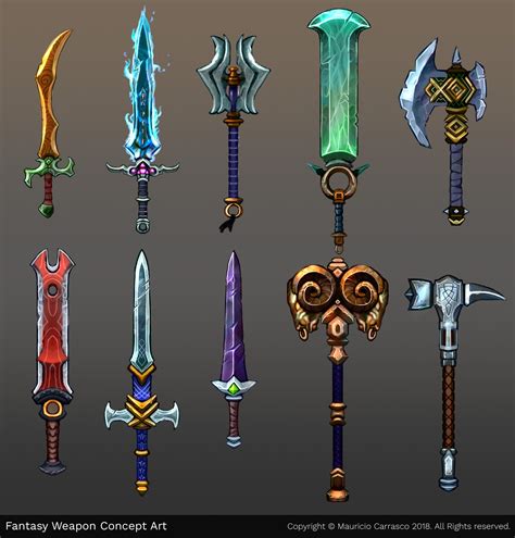 ArtStation - Fantasy Weapon Concept Art, Mauricio Carrasco Fantasy Sword, Fantasy Weapons ...