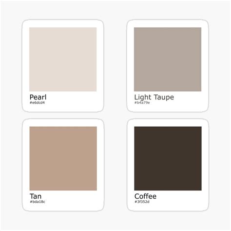 "Neutral brown color palette color swatch " Poster by SophieLogan | Redbubble Taupe Color ...