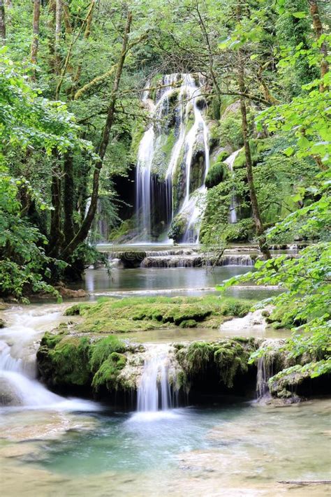 Waterfalls of Arbois stock photo. Image of site, cirque - 75323700