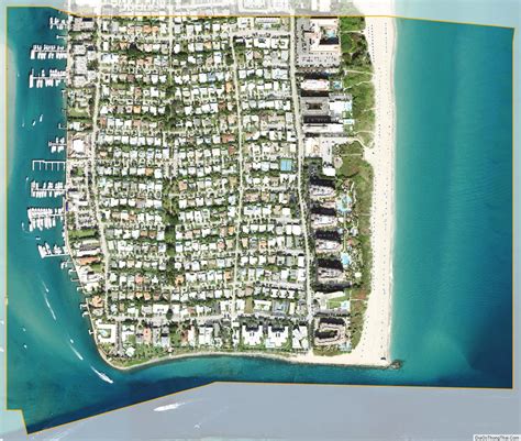 Map of Palm Beach Shores town