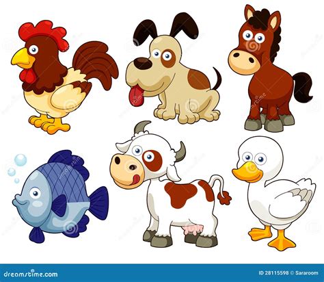 Farm animals cartoon stock vector. Illustration of agriculture - 28115598