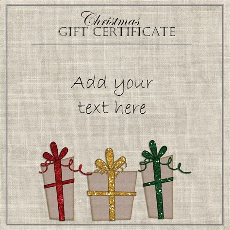 FREE Christmas Gift Certificate Template | Customize & Download