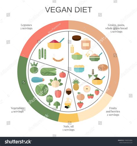 Foods Infographics Vegan Diet Food Pie Stock Vector (Royalty Free ...