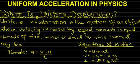 What is Uniform Acceleration in Physics