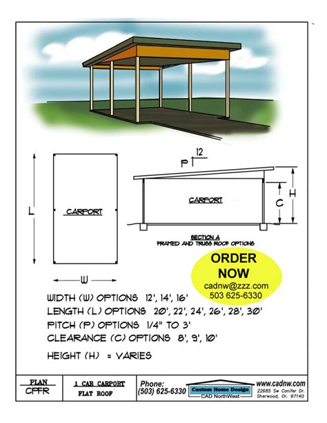 Carport Plans Flat Roof PDF Woodworking