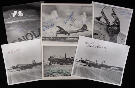 Group of Six 8 x 10" Photos of the Enola Gay and Bockscar, Signed by ...