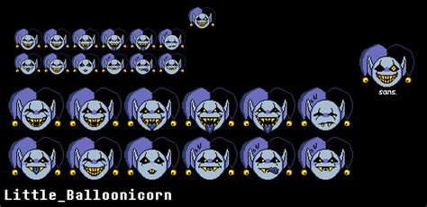 (Sprite) Jevil Portrait Sprites by Little-Balloonicorn on DeviantArt