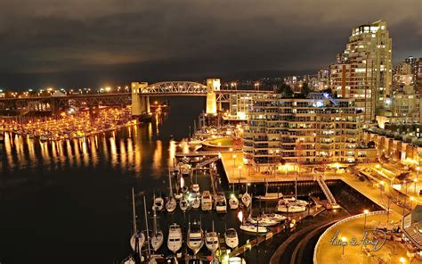 Wallpaper Burrard bridge Vancouver at night 1920x1200 HD Picture, Image