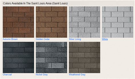 Owens Corning 3 Tab Shingle Color Chart