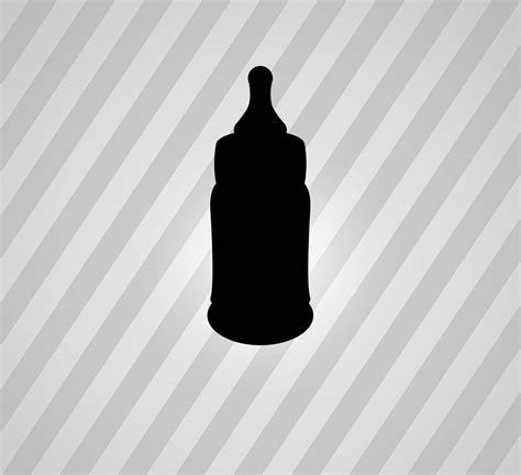 baby bottle Silhouette - Svg Dxf Eps Silhouette Rld RDWorks Pdf Png AI Files Digital Cut Vector ...