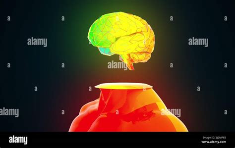 Human body with digital brain Stock Photo - Alamy