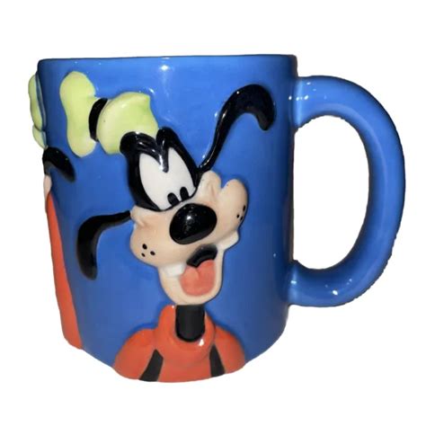 WALT DISNEY THE Disney Store 3D Goofy Coffee Mug Cup Blue $21.80 - PicClick