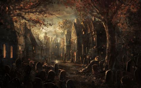 Halloween Graveyard Wallpaper - WallpaperSafari