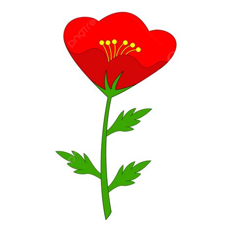 Hand Painted Poppy Flowers Clipart, Poppy Flower Vector, Red Poppy, Hand Drawn Poppy Flowers PNG ...