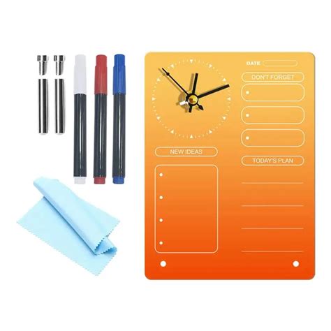 Dry-Erase-Planner-Board-Clock-Design-Calendar-Planner-Note-Board-Non ...
