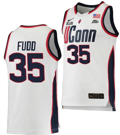 [Available] Get New Azzi Fudd Jersey UConn Huskies White Replica #35