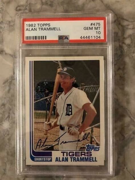 1982 Topps #475 Alan Trammell Autograph Card Cas - oggsync.com