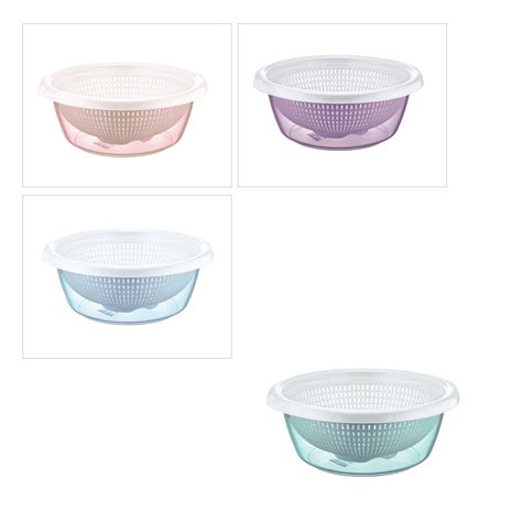 kitchen bowl with plastic Strainer Round Set - KaroutExpress