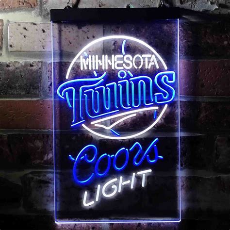 Minnesota Twins Coors Light Beer Baseball MT Novelty LED Neon | Etsy