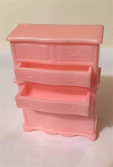 Renwal Pink Highboy Dresser vintage Dollhouse Furniture 1:16 | Etsy | Dollhouse furniture ...