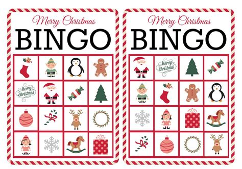 12 Free Printable Christmas Bingo Games for the Family