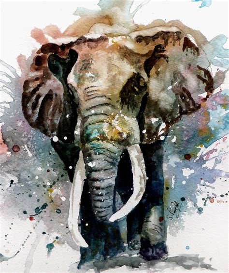 The Elephant Painting by Steven Ponsford