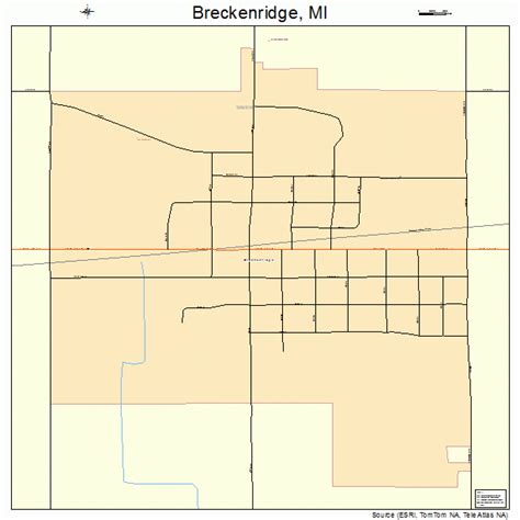 Breckenridge Michigan Street Map 2610160