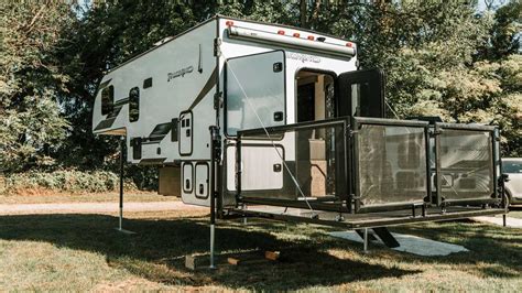 Palomino Debuts World's First Truck Camper With Fold-Out Deck