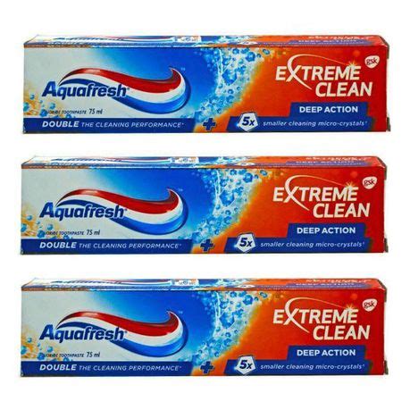 Aquafresh - Extreme Clean Deep Action Toothpaste (3 x 75ml) - Tool&Home